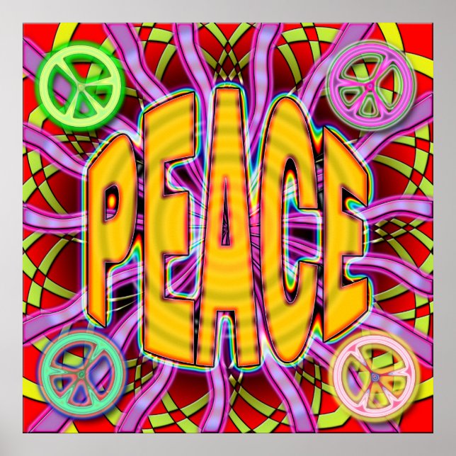 PEACE SIGNS POSTER DRUCKEN (Vorne)