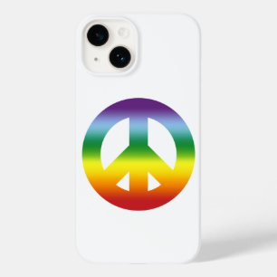 Peace Signs Regenbogen in Summer Colors on White Case-Mate iPhone 14 Hülle