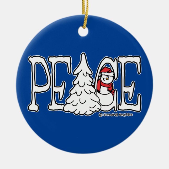 Peace Snowman Ornament (Vorne)