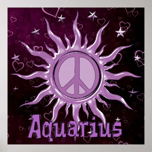 Peace Sun Aquarius Poster (Vorne)