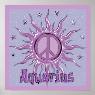 Peace Sun Aquarius Poster
