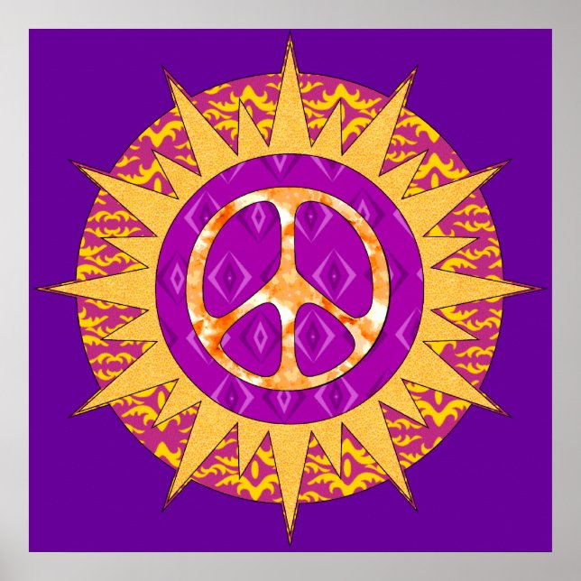Peace Sun Spiral Poster (Vorne)