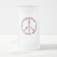 Peace Symbol Blume Power Farbiges Design