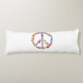 Peace Symbol Blume Power Farbiges Design Seitenschläferkissen