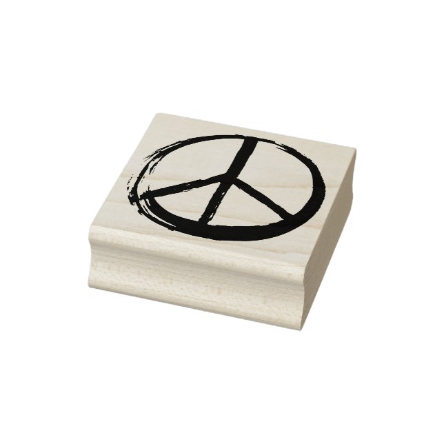 Peace Symbol Hippie Liebe No War 1960s Zeichen Gummistempel (Stempel)