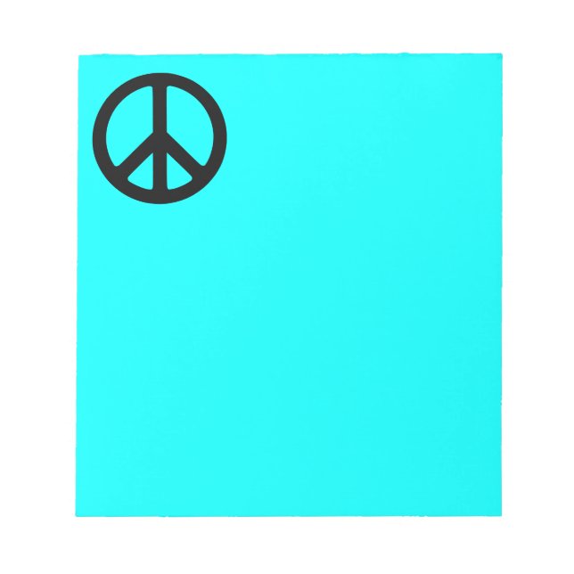 Peace Symbol Notepad Notizblock (Vorderseite)