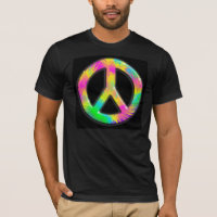Peace Symbol Psychedelic Design T - Shirt
