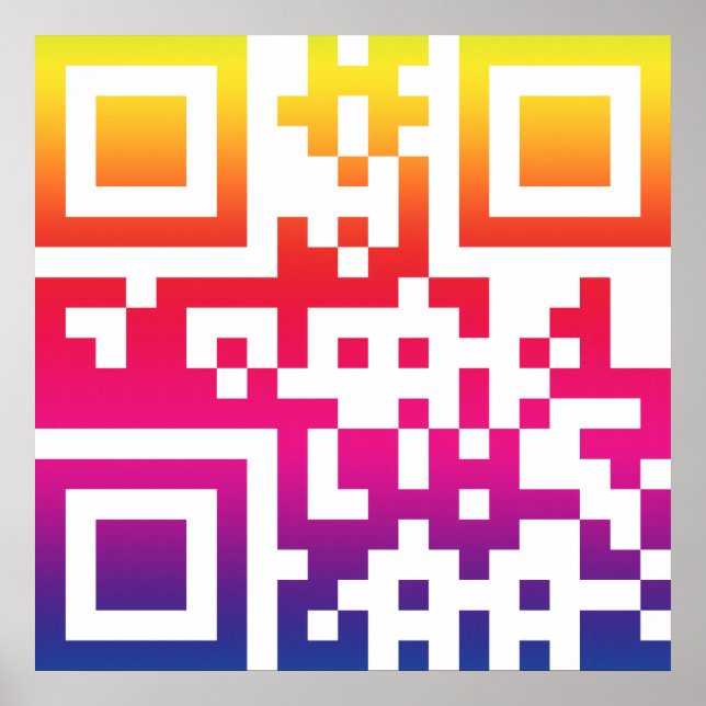 Peace ☮ Symbol -- QR Code Poster (Vorne)