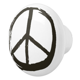 PEACE Symbol signieren Hippie Liebe künstlerisch g Keramikknauf