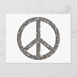 PEACE-Symbol - SILVER Postkarte