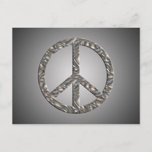 PEACE-Symbol - SILVER Postkarte