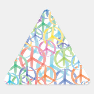 Peace Symbols Art Dreieckiger Aufkleber