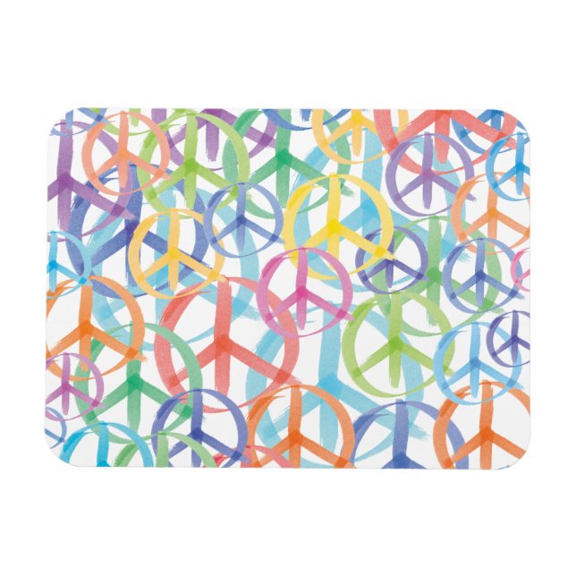 Peace Symbols Art Magnet (Horizontal)
