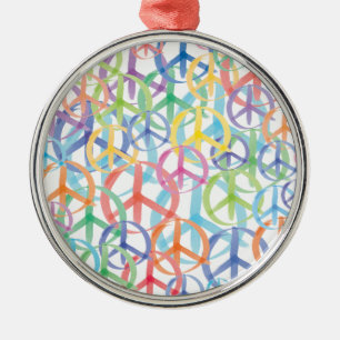 Peace Symbols Art Ornament Aus Metall