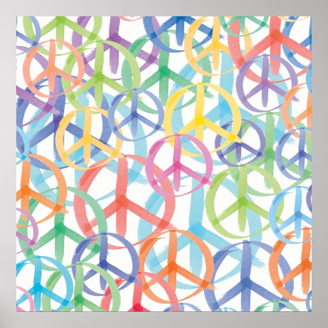 Peace Symbols Art Poster (Vorne)