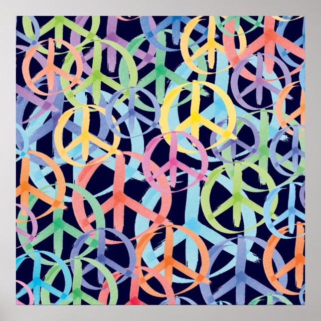 Peace Symbols Art Poster (Vorne)