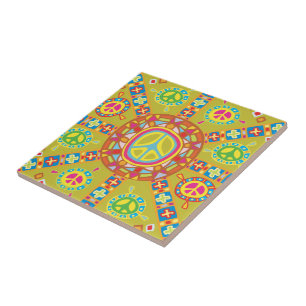 Peace Symbols Design Fliese