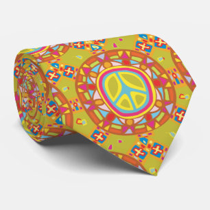 Peace Symbols Design Krawatte