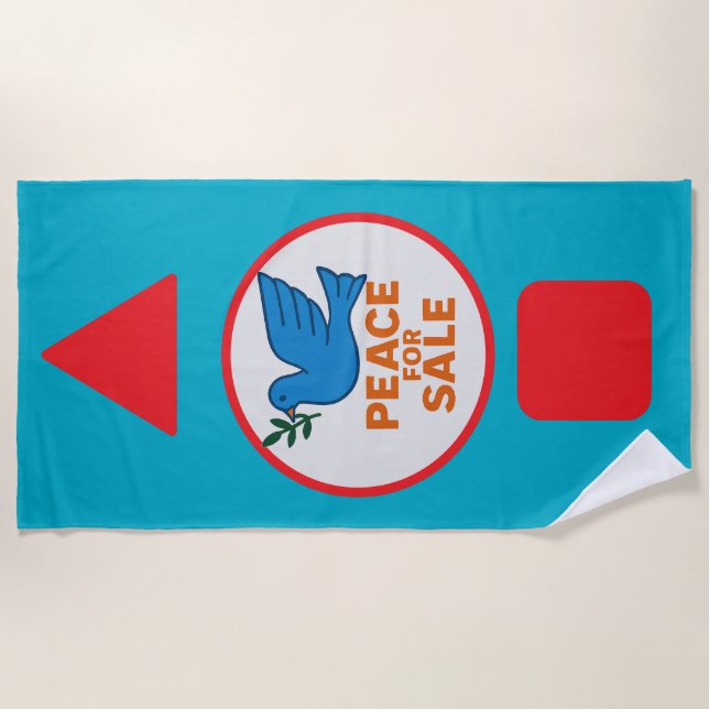 Peace theme designed Beach Towel Strandtuch (Vorderseite)
