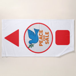 Peace theme designed beach towel strandtuch