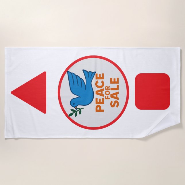 Peace theme designed beach towel strandtuch (Vorderseite)