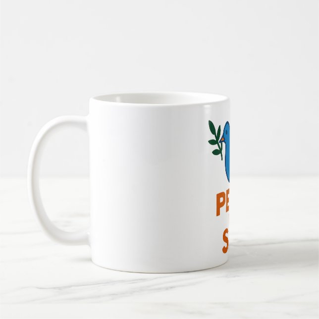 Peace Themed Coffe Mug ,Traveller Mug Kaffeetasse (Links)
