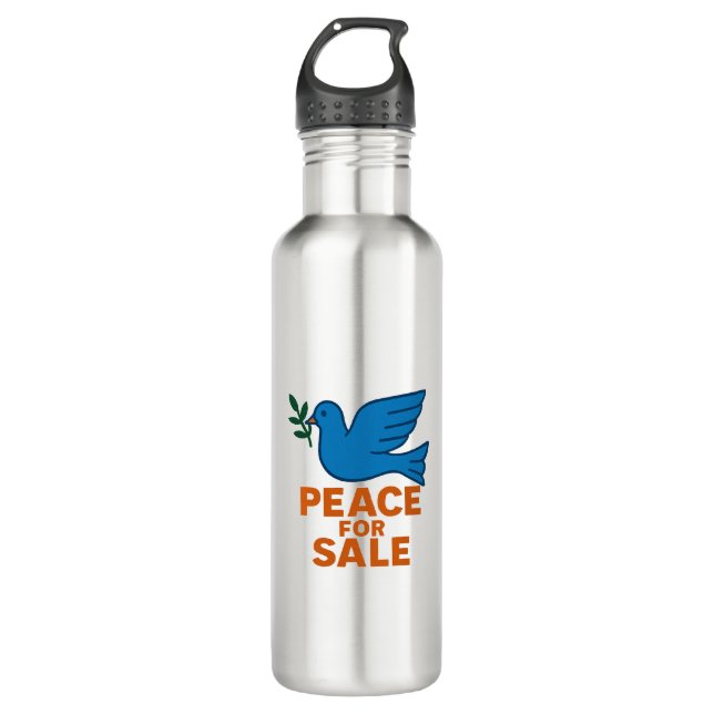Peace Themed Water Bottles Edelstahlflasche (Vorderseite)