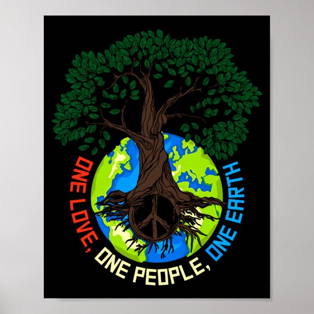 Peace Tree Love Environmental Protection Earth D T Poster (Vorne)