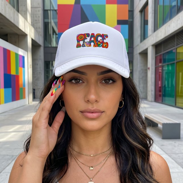 Peace Trucker Hat Truckerkappe (Von Creator hochgeladen)