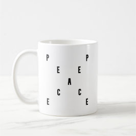 Peace Typography Kaffeetasse