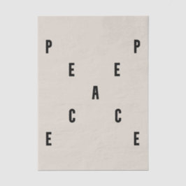 Peace Typography Seidenpapier
