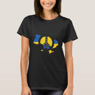 Peace Ukraine Flag Karte T-Shirt