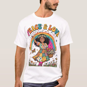 Peace- und Love-Hippie T-Shirt