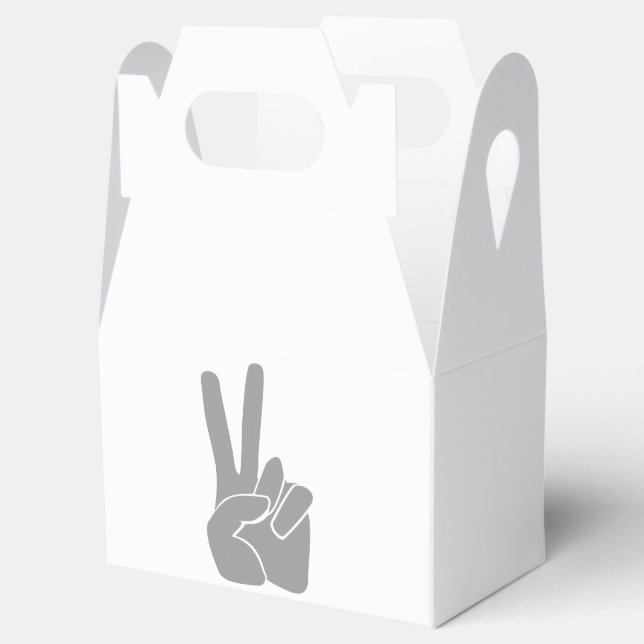 Peace Victory Hand Gesture Gunst Box Geschenkschachtel (Geöffnet)