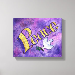 Peace Word Art Malerei gezackte Canvas Art Leinwanddruck