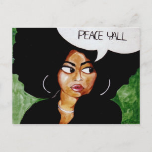 Peace Yall Postcard Postkarte