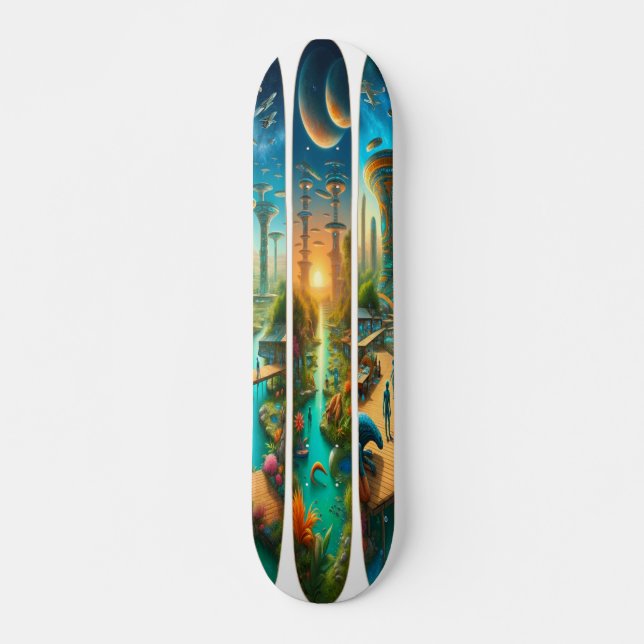 Peaceful Alien Civilization Skateboard (Vorne)