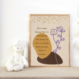 Peaceful Boho Shapes Poster