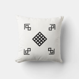 Peaceful Energy | Minimalist Tibetan Pillow Design Kissen