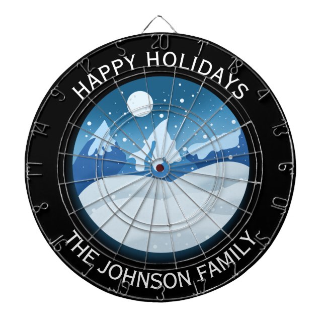 Peaceful Frosted Landscape Custom Dartscheibe (vorne)