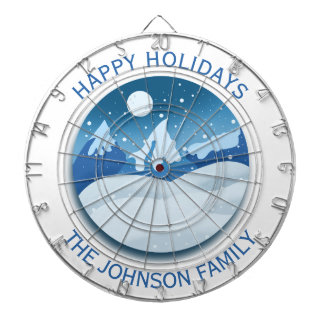 Peaceful Frosted Landscape Custom Dartscheibe