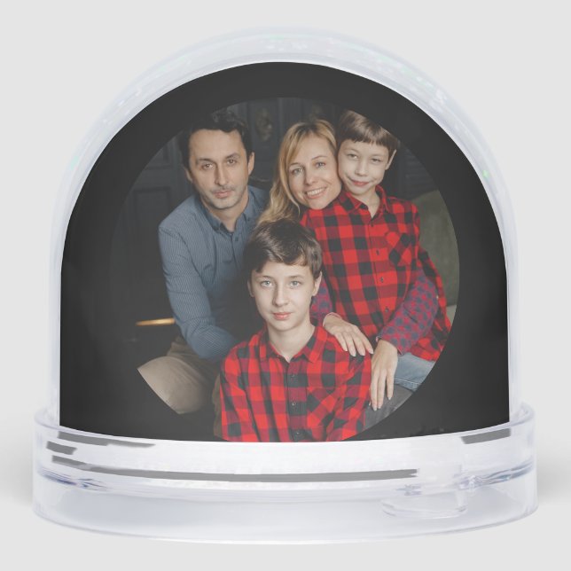 Peaceful Frosted Landscape Custom Schneekugeln (Rückseite)