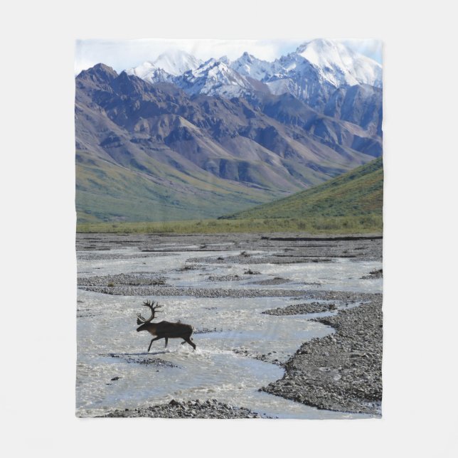 PEACEFUL LANDSCAPE WITH REINDEER FLEECEDECKE (Vorderseite)