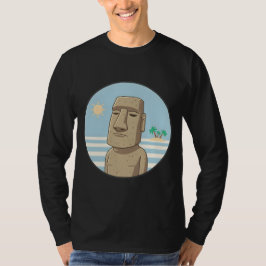 Peaceful Moai at Sunset T-Shirt