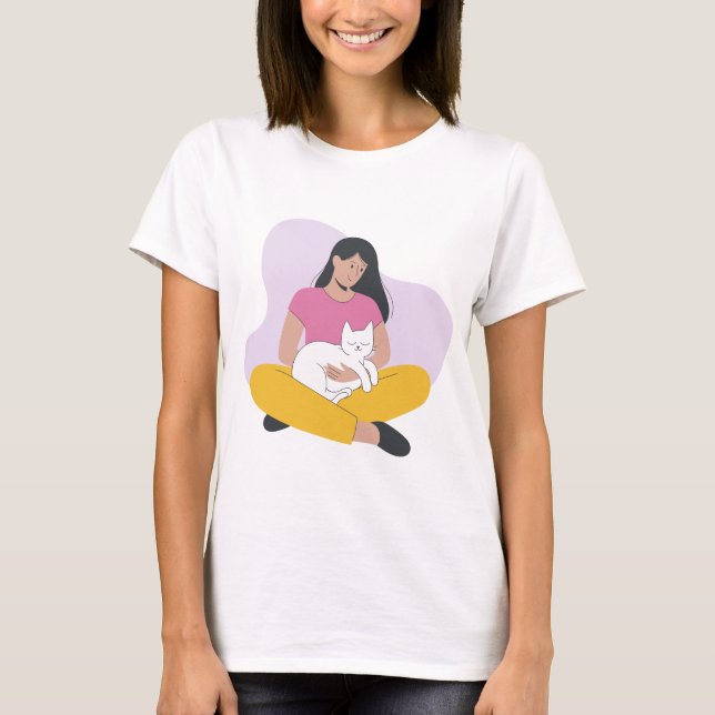 Peaceful Moments with My Cat T-Shirt (Vorderseite)
