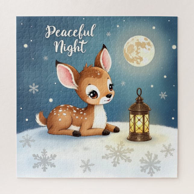 Peaceful Night Deer Puzzle (Vertical)