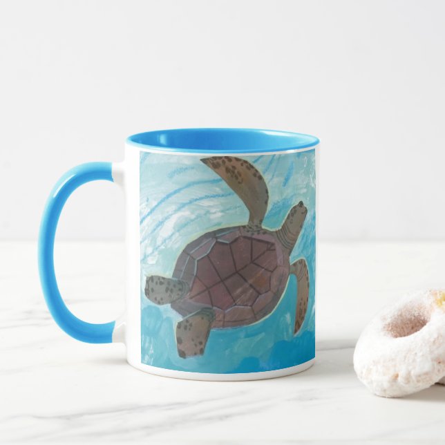 Peaceful Sea Turtle Mug Tasse (Mit Donut)