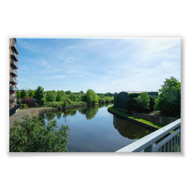 Peaceful Waterside at Wakefield Waterfront Fotodruck (Vorne)