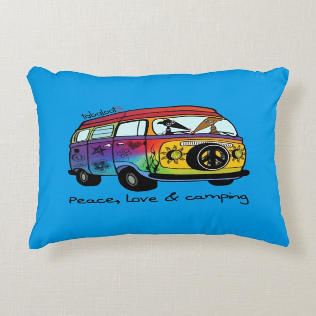 Peaceloveandcamping Dekoratives Kissen (Vorderseite)