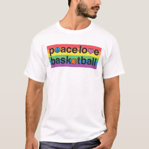 PeaceLoveBasketball PRIDE Unisex T-Shirt (blanc)